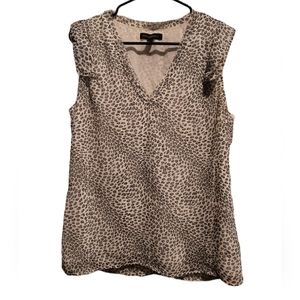 Banana Republic Sleeveless Cheetah Print Blouse